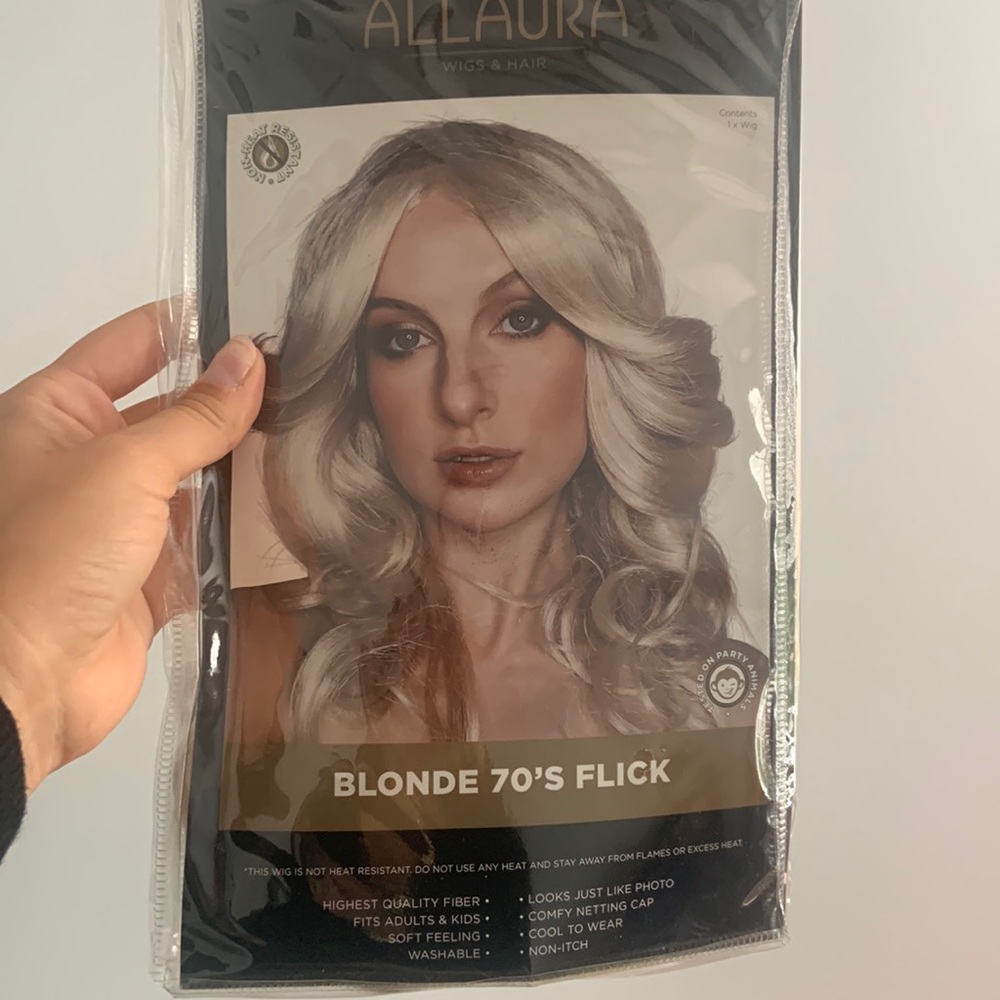 Allaura Halloween 70’s Blonde Wig